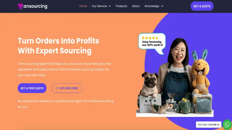 YanSourcing homepage