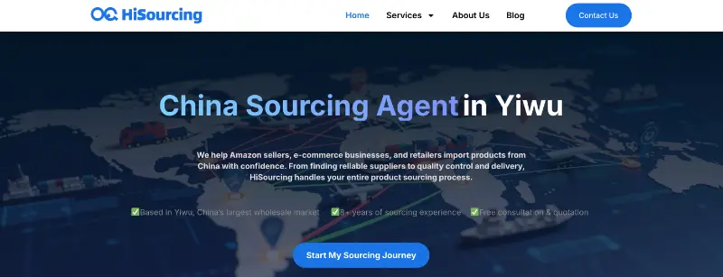 HiSourcing homepage