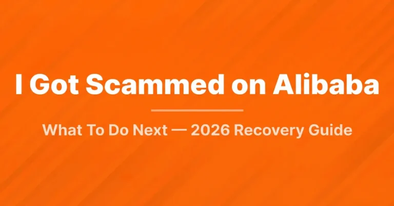 I got scammed on Alibaba what should I do