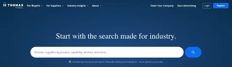 Thomasnet homepage