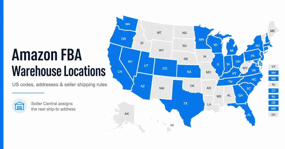 Amazon FBA Warehouse Locations 2026: Codes & Addresses
