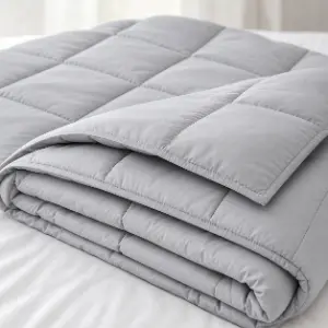 down alternative blanket with synthetic quilted fill