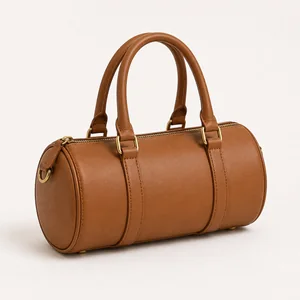 Cylindrical barrel bag with rounded side panels