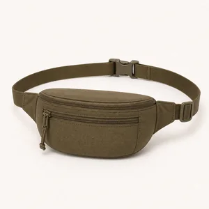 Belt bag worn around waist with front zipper