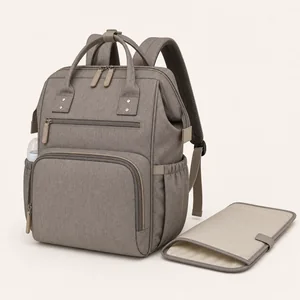 Diaper bag backpack with pockets and changing mat