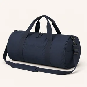 Large duffel bag with cylindrical body and handles