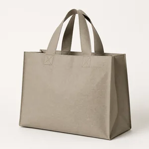 Large shopper bag with wide handles and gusseted base